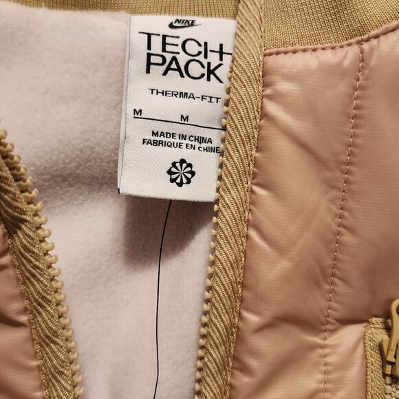 Nike Tech Pack Therma-Fit Quilted Long Jacket Coat‎ Beige Women's Medium New - Picture 6 of 11